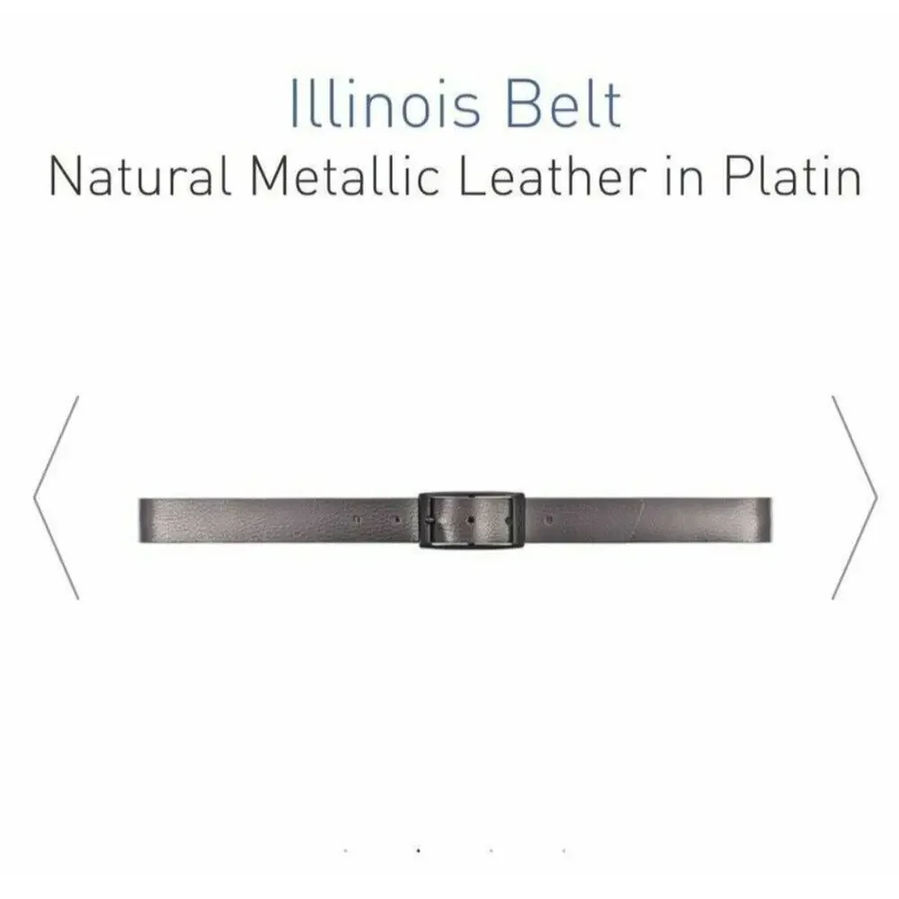 NEW WOMEN Birkenstock NWT Illinois Leather Belt SZ 30 inch metallic silvery gray